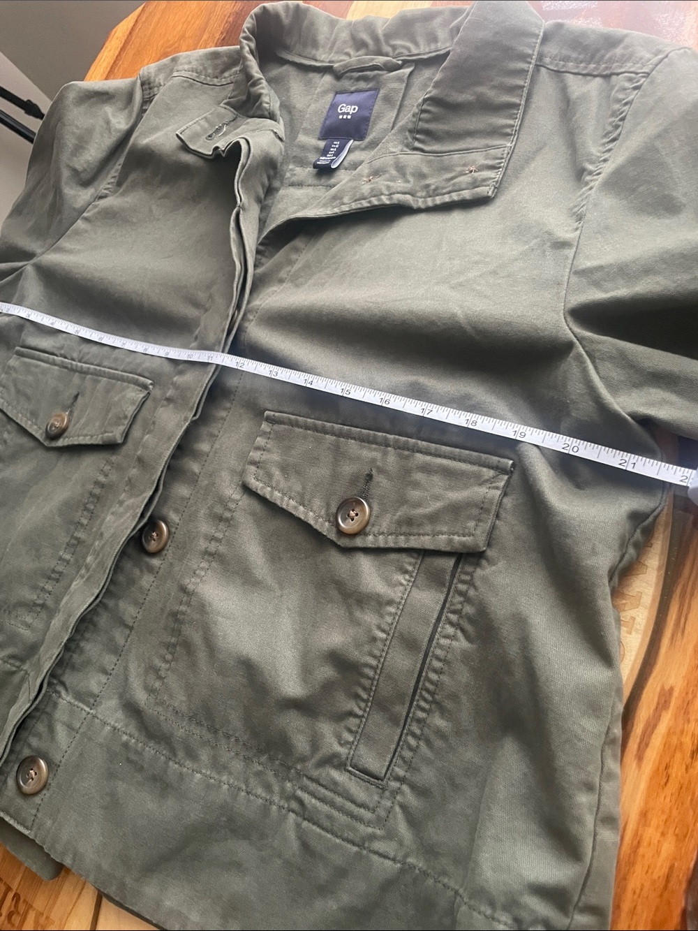 Cropped Swing Utility Jacket Olive Green 100% Cotton Military Fall Autumn Casual